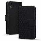 For iPhone XR Business Diamond Buckle Leather Phone Case with Lanyard(Black) - 1