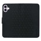 For iPhone 16 Business Diamond Buckle Leather Phone Case with Lanyard(Black) - 3