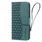 For iPhone 16 Plus Business Diamond Buckle Leather Phone Case with Lanyard(Green) - 2