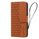 For iPhone 16 Plus Business Diamond Buckle Leather Phone Case with Lanyard(Brown) - 2