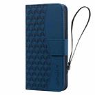 For iPhone 16 Plus Business Diamond Buckle Leather Phone Case with Lanyard(Royal Blue) - 2