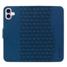 For iPhone 16 Plus Business Diamond Buckle Leather Phone Case with Lanyard(Royal Blue) - 3