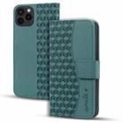 For iPhone 16 Pro Max Business Diamond Buckle Leather Phone Case with Lanyard(Green) - 1