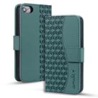 For iPhone 16e Business Diamond Buckle Leather Phone Case with Lanyard(Green) - 1