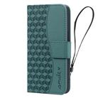 For iPhone 16e Business Diamond Buckle Leather Phone Case with Lanyard(Green) - 2