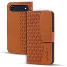For iPhone 17 Air Business Diamond Buckle Leather Phone Case with Lanyard(Brown) - 1