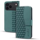 For iPhone 17 Pro Max Business Diamond Buckle Leather Phone Case with Lanyard(Green) - 1