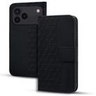 For iPhone 17 Pro Max Business Diamond Buckle Leather Phone Case with Lanyard(Black) - 1