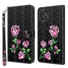 For Motorola Moto G Power 2023 3D Painted Leather Phone Case(Rose) - 1