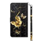 For Motorola Moto G Power 2023 3D Painted Leather Phone Case(Golden Swallow Butterfly) - 3