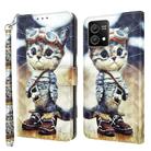 For Motorola Moto G Stylus 5G 2023 3D Painted Leather Phone Case(Naughty Cat) - 1