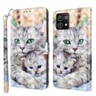 For Motorola Moto G Stylus 5G 2023 3D Painted Leather Phone Case(Two Loving Cats) - 1