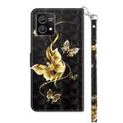 For Motorola Moto G Stylus 5G 2023 3D Painted Leather Phone Case(Golden Swallow Butterfly) - 3
