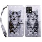 For Motorola Moto G Stylus 5G 2023 3D Painted Leather Phone Case(Smile Cat) - 1