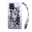 For Motorola Moto G Stylus 5G 2023 3D Painted Leather Phone Case(Smile Cat) - 3