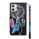 For Motorola Moto G54 3D Painted Leather Phone Case(Colorful Dreamcatcher) - 3
