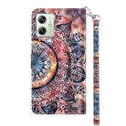 For Motorola Moto G54 3D Painted Leather Phone Case(Colorful Mandala) - 3