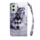 For Motorola Moto G54 3D Painted Leather Phone Case(Husky) - 3