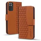 For Xiaomi Redmi Note 10  Pro Business Diamond Buckle Leather Phone Case with Lanyard(Brown) - 1