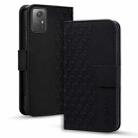 For Xiaomi Redmi Note 12S Business Diamond Buckle Leather Phone Case with Lanyard(Black) - 1