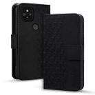 For Google Pixel 5 Business Diamond Buckle Leather Phone Case with Lanyard(Black) - 1