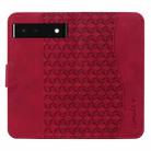 For Google Pixel 6 Business Diamond Buckle Leather Phone Case with Lanyard(Wine Red) - 3