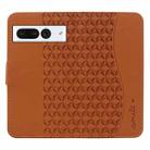 For Google Pixel 7 Pro 5G Business Diamond Buckle Leather Phone Case with Lanyard(Brown) - 3