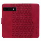 For Google Pixel 7a Business Diamond Buckle Leather Phone Case with Lanyard(Wine Red) - 3