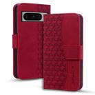 For Google Pixel 8 Pro Business Diamond Buckle Leather Phone Case with Lanyard(Wine Red) - 1