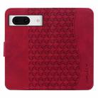 For Google Pixel 8 Business Diamond Buckle Leather Phone Case with Lanyard(Wine Red) - 3