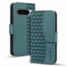 For Google Pixel 9 Pro Business Diamond Buckle Leather Phone Case with Lanyard(Green) - 1