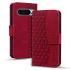 For Google Pixel 9 Pro Business Diamond Buckle Leather Phone Case with Lanyard(Wine Red) - 1