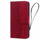 For Google Pixel 9 Pro Business Diamond Buckle Leather Phone Case with Lanyard(Wine Red) - 2