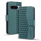 For Google Pixel 9 Pro XL Business Diamond Buckle Leather Phone Case with Lanyard(Green) - 1