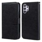 For Samsung Galaxy A32 4G Skin Feeling Oil Leather Texture PU + TPU Phone Case(Black) - 1