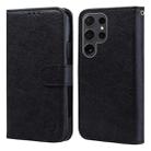 For Samsung Galaxy S24 Ultra 5G Skin Feeling Oil Leather Texture PU + TPU Phone Case(Black) - 1