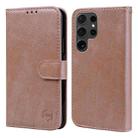 For Samsung Galaxy S24 Ultra 5G Skin Feeling Oil Leather Texture PU + TPU Phone Case(Champagne) - 1