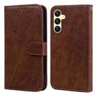 For Samsung Galaxy A25 5G Skin Feeling Oil Leather Texture PU + TPU Phone Case(Brown) - 1