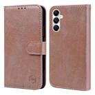 For Samsung Galaxy A35 5G Skin Feeling Oil Leather Texture PU + TPU Phone Case(Champagne) - 1