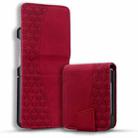 For Samsung Galaxy Z Flip3 5G Business Diamond Buckle Leather Phone Case with Lanyard(Wine Red) - 1
