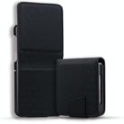 For Samsung Galaxy Z Flip3 5G Business Diamond Buckle Leather Phone Case with Lanyard(Black) - 1