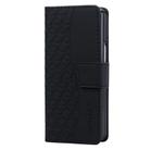 For Samsung Galaxy Z Fold4 Business Diamond Buckle Leather Phone Case with Lanyard(Black) - 2