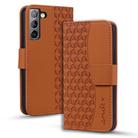 For Samsung Galaxy S23+ 5G Diamond Buckle Leather Phone Case with Lanyard(Brown) - 1