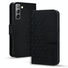 For Samsung Galaxy S22 5G Diamond Buckle Leather Phone Case with Lanyard(Black) - 1