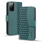 For Samsung Galaxy S20 FE 5G Diamond Buckle Leather Phone Case with Lanyard(Green) - 1