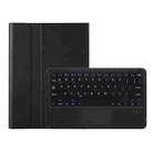 For Xiaomi Redmi Pad SE 11 inch A0N9-A Lambskin Texture Ultra-thin Detachable Bluetooth Keyboard Leather Case with Touchpad(Black) - 2