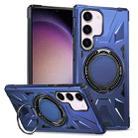For Samsung Galaxy S23 5G MagSafe Magnetic Shockproof Phone Case with Ring Holder(Navy Blue) - 1