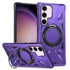 For Samsung Galaxy S23 5G MagSafe Magnetic Shockproof Phone Case with Ring Holder(Purple) - 1