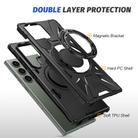 For Samsung Galaxy S23 Ultra 5G MagSafe Magnetic Shockproof Phone Case with Ring Holder(Black) - 3