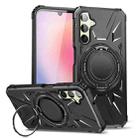 For Samsung Galaxy A14 4G/5G MagSafe Magnetic Shockproof Phone Case with Ring Holder(Black) - 1